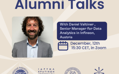 12/12/2023: Ομιλία “Data analytics and digitalization” του Dr. Daniel Valtimer (Infineon Technologies, Austria)