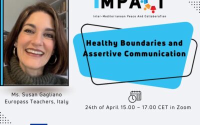 24/04/2024: Διάλεξη “Healthy Boundaries and Assertive Communication” της Ms. Susan Gagliano (Europass Teacher Academy, Italy)