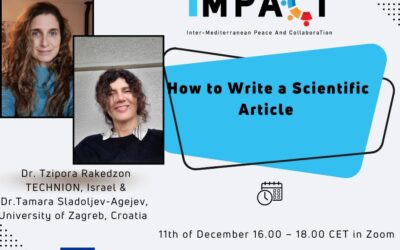 11/12/2024: Workshop “How to write a scientific article (Part I)” των Dr. Tzipora Rakedzon (Technion, Israel) και Dr. Tamara Sladoljev—Agejev (University of Zagreb, Croatia)