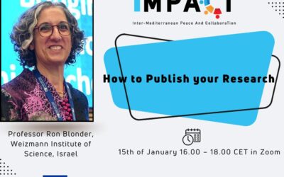 15/01/2025: Διάλεξη “How to Publish your Research” της Prof. Ron Blonder (Weizmann Institute of Science – WIS, Israel)